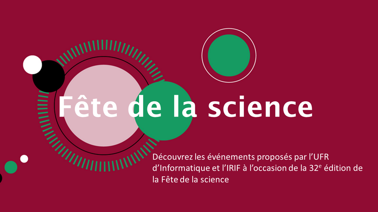 Du 6 au 16 octobre 2023, Université Paris Cité propose plus de 80 événements à tous les publics. Plus d’une centaine de chercheurs, enseignants-chercheurs, personnels et étudiants se mobilisent pour partager, avec le public, leur passion pour les sciences, la recherche, la découverte…